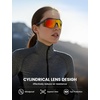 Lamicall 24g Polarized Sports Sunglasses for Men Women – UV400 Protection Sun Glasses for Baseball Running Cycling Fishing(Black Frame-red Lens)