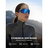 Lamicall 24g Polarized Sports Sunglasses for Men Women – UV400 Protection Sun Glasses for Baseball Running Cycling Fishing(Blue Frame-blue Lens)