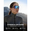 Lamicall 24g Polarized Sports Sunglasses for Men Women – UV400 Protection Sun Glasses for Baseball Running Cycling Fishing(Gray Frame-blue Green Lens)