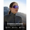 Lamicall 24g Polarized Sports Sunglasses for Men Women – UV400 Protection Sun Glasses for Baseball Running Cycling Fishing(Gray Frame-purple Lens)