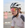 Lamicall 24g Polarized Sports Sunglasses for Men Women – UV400 Protection Sun Glasses for Baseball Running Cycling Fishing(Pink Frame-deep Pink Lens)