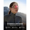 Lamicall 24g Polarized Sports Sunglasses for Men Women – UV400 Protection Sun Glasses for Baseball Running Cycling Fishing(Pink Frame-deep Pink Lens)
