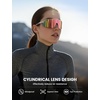 Lamicall 24g Polarized Sports Sunglasses for Men Women – UV400 Protection Sun Glasses for Baseball Running Cycling Fishing(Transparent Frame-pink Lens)
