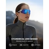 Lamicall 24g Polarized Sports Sunglasses for Men Women – UV400 Protection Sun Glasses for Baseball Running Cycling Fishing(White Frame-blue Lens)