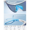 Lamicall 24g Polarized Sports Sunglasses for Men Women – UV400 Protection Sun Glasses for Baseball Running Cycling Fishing(White Frame-blue Lens)