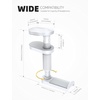 Lamicall Headphone Stand, Headset Holder – [2025 Upgarded] 360° Rotating Headphone Hanger, Earphone Holder Hook Mount Clamp Under Desk for Airpods Max, Sennheiser, More, White(White)