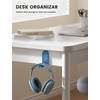 Lamicall Headphone Stand, Sticky Headset Holder, Foldable Headphone Holder | Compact Headphone Hook Mount, Adhesive Hanger Clip Under Desk, Earphone Clamp for Airpods Max, HyperX, Sennheiser, Black(Blue)