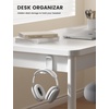Lamicall Headphone Stand, Sticky Headset Holder, Foldable Headphone Holder | Compact Headphone Hook Mount, Adhesive Hanger Clip Under Desk, Earphone Clamp for Airpods Max, HyperX, Sennheiser, Black(White)