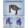 Lamicall Motorcycle Bike Phone Mount, 1s Lock Bike Phone Holder | Camera Friendly Bicycle Phone Clip, Scooter Accessories Gifts for iPhone Pro Max, Galaxy S25 Ultra, 4.7-7″ Phones(Orange)