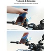 Lamicall Motorcycle Bike Phone Mount, 1s Lock Bike Phone Holder | Camera Friendly Bicycle Phone Clip, Scooter Accessories Gifts for iPhone Pro Max, Galaxy S25 Ultra, 4.7-7″ Phones(Orange)