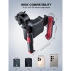 Lamicall Motorcycle Bike Phone Mount, 1s Lock Bike Phone Holder | No Block Camera Bicycle Cell Phone Holder Clamp, Scooter Bar Clip, Gifts for iPhone Pro Max, Galaxy S25 Ultra, 4.7-7″ Phones(Red)