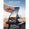 Lamicall Motorcycle Bike Phone Mount, 1s Quick Release Bike Phone Holder | Camera Friendly Bicycle Cell Phone Holder Clip, Scooter Handlebar Clamp, for iPhone Pro Max, Galaxy, 4.7-7″ Phones, Blue(Blue)