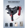 Lamicall Motorcycle Bike Phone Mount, 1s Quick Release Bike Phone Holder | Camera Friendly Bicycle Cell Phone Holder Clip, Scooter Handlebar Clamp, for iPhone Pro Max, Galaxy, 4.7-7″ Phones, Blue(Red)