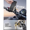 Lamicall Motorcycle Phone Mount Holder – [All Metal] [Anti Shake] | 1s Lock Bike Phone Holder Handlebar Clamp, Bicycle Cell Phone Mount, for iPhone 17 Pro Max, Galaxy, 4.7-7.2″ Phones, Black(Gold)