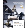 Lamicall Motorcycle Phone Mount Holder – [All Metal] [Anti Shake] | 1s Lock Bike Phone Holder Handlebar Clamp, Bicycle Cell Phone Mount, for iPhone 17 Pro Max, Galaxy, 4.7-7.2″ Phones, Black(Gold)