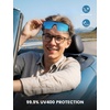 Lamicall Polarized Fit Over Glasses Sunglasses – UV400 Protection for Men Women, Oversized Sun Glasses for Driving Cycling(Black Frame-blue Lens)