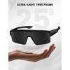 Lamicall Polarized Fit Over Glasses Sunglasses – UV400 Protection for Men Women, Oversized Sun Glasses for Driving Cycling(Black Frame-gray Lens)