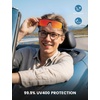 Lamicall Polarized Fit Over Glasses Sunglasses – UV400 Protection for Men Women, Oversized Sun Glasses for Driving Cycling(Black Frame-orange Lens)