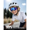 Lamicall Polarized Kids Baseball Sunglasses for Age 6-10 – UV400 Protection Sports Cycling Sun Glasses for Boys Girls(Black Frame-blue Lens)