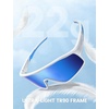 Lamicall Polarized Kids Baseball Sunglasses for Age 6-10 – UV400 Protection Sports Cycling Sun Glasses for Boys Girls(White Frame-blue Lens)