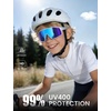 Lamicall Polarized Kids Baseball Sunglasses for Age 6-10 – UV400 Protection Sports Cycling Sun Glasses for Boys Girls(White Frame-blue Lens)