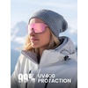 Lamicall XL Size Polarized Sports Sunglasses for Men Women, Large UV400 Protection Sun Glasses, Running Cycling Baseball(Pink Frame-pink Lens)