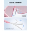 Lamicall XL Size Polarized Sports Sunglasses for Men Women, Large UV400 Protection Sun Glasses, Running Cycling Baseball(Pink Frame-pink Lens)