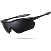 Lamicall 22g Polarized Sports Sunglasses – UV400 Protection Men Women Sun Glasses for Driving Running Cycling Baseball Golf(Black Frame-gray Lens)