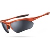 Lamicall 22g Polarized Sports Sunglasses for Men Women – UV400 Protection Sun Glasses for Running Cycling Baseball Driving(Orange Frame-silver Gray Lens)