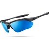 Transparent Gray Frame-blue Lens