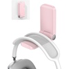 Lamicall Headphone Stand, Sticky Headset Hanger, Adhesive Headphone Holder | Headset Hook Mount Clip Under Desk, Earphone Clamp for Airpods Max, HyperX, Sennheiser, Black(Pink – One Pack)