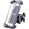 Lamicall Motorcycle Bike Phone Holder with Upgrade Quick Install Bar Clip | Metal Lock Bicycle Phone Mount, Scooter Phone Holder, Cell Phone Clamp for iPhone, Galaxy, 4.7-6.8″ Phones, Black(Transparent)