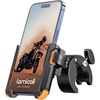 Lamicall Motorcycle Bike Phone Mount, 1s Lock Bike Phone Holder | Camera Friendly Bicycle Phone Clip, Scooter Accessories Gifts for iPhone Pro Max, Galaxy S25 Ultra, 4.7-7″ Phones(Orange)