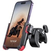 Lamicall Motorcycle Bike Phone Mount, 1s Lock Bike Phone Holder | Camera Friendly Bicycle Phone Clip, Scooter Accessories Gifts for iPhone Pro Max, Galaxy S25 Ultra, 4.7-7″ Phones(Red)