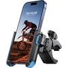 Lamicall Motorcycle Bike Phone Mount, 1s Quick Release Bike Phone Holder | Camera Friendly Bicycle Cell Phone Holder Clip, Scooter Handlebar Clamp, for iPhone Pro Max, Galaxy, 4.7-7″ Phones, Blue(Blue)