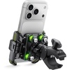 Lamicall Motorcycle Bike Phone Mount with Upgrade Vibration Dampener | Camera Friendly, for 6-7.2″ Phones, Bike Phone Holder Handlebar Clamp, Bicycle Cell Phone Mount, iPhone, Galaxy(Green)