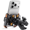 Lamicall Motorcycle Bike Phone Mount with Upgrade Vibration Dampener | Camera Friendly, for 6-7.2″ Phones, Bike Phone Holder Handlebar Clamp, Bicycle Cell Phone Mount, iPhone, Galaxy(Orange)