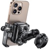 Lamicall Motorcycle Phone Mount Holder – [All Metal] [Anti Shake] | 1s Lock Bike Phone Holder Handlebar Clamp, Bicycle Cell Phone Mount, for iPhone 17 Pro Max, Galaxy, 4.7-7.2″ Phones, Black(Black)
