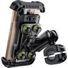 Lamicall Motorcycle Phone Mount Holder with Dual Vibration Dampener | Metal Adjustment Arm, Motorcycle Cell Phone Holder, Bike Handlebar Phone Mount, for iPhone 16 15 14 Pro Max, 4.7-6.7″ Phones(Green)