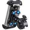 Lamicall Motorcycle Phone Mount Holder with Dual Vibration Dampener | Upgrade Handlebar Clip, Motorcycle Cell Phone Holder, Bike Phone Mount, for iPhone Pro Max, 4.7-6.7″ Phones, Black(Black)