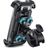 Lamicall Motorcycle Phone Mount Holder with Dual Vibration Dampener | Upgrade Handlebar Clip, Motorcycle Cell Phone Holder, Bike Phone Mount, for iPhone Pro Max, 4.7-6.7″ Phones, Black(Blue)