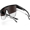 Lamicall Polarized Fit Over Glasses Sunglasses – UV400 Protection for Men Women, Oversized Sun Glasses for Driving Cycling(Black Frame-brown Lens)