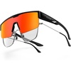 Lamicall Polarized Fit Over Glasses Sunglasses – UV400 Protection for Men Women, Oversized Sun Glasses for Driving Cycling(Black Frame-orange Lens)