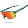 Lamicall Polarized Kids Baseball Sunglasses for Age 6-10 – UV400 Protection Sports Cycling Sun Glasses for Boys Girls(Green Frame-orange Lens)