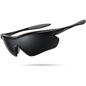 Lamicall 22g Polarized Sports Sunglasses – UV400 Protection Men Women Sun Glasses for Driving Running Cycling Baseball Golf(Black Frame-gray Lens)