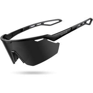 Lamicall 24g Polarized Sports Sunglasses for Men Women – UV400 Protection Sun Glasses for Baseball Running Cycling Fishing(Black Frame-gray Lens)