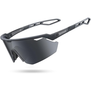Lamicall 24g Polarized Sports Sunglasses for Men Women – UV400 Protection Sun Glasses for Baseball Running Cycling Fishing(Gray Frame – Gray Lens)