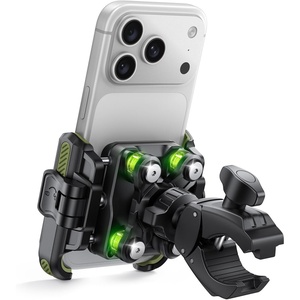 Lamicall Motorcycle Bike Phone Mount with Upgrade Vibration Dampener | Camera Friendly, for 6-7.2″ Phones, Bike Phone Holder Handlebar Clamp, Bicycle Cell Phone Mount, iPhone, Galaxy(Green)