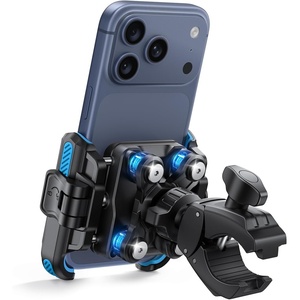 Lamicall Motorcycle Bike Phone Mount with Upgrade Vibration Dampener | Camera Friendly, for 6-7.2″ Phones, Bike Phone Holder Handlebar Clamp, Bicycle Cell Phone Mount, iPhone, Galaxy(Blue)