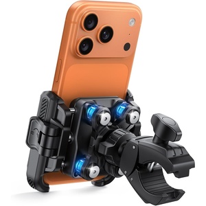 Lamicall Motorcycle Bike Phone Mount with Upgrade Vibration Dampener | Camera Friendly, for 6-7.2″ Phones, Bike Phone Holder Handlebar Clamp, Bicycle Cell Phone Mount, iPhone, Galaxy(Black)